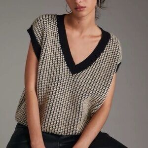Anthropologie knit heart sweater vest